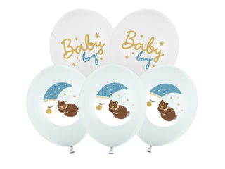 baby shower boy latex balloon with helium 30cm