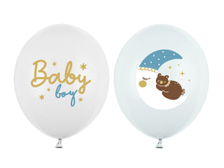 baby shower boy latex balloon with helium 30cm