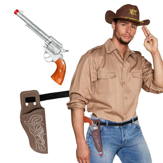 Set Cowboy (gun 30 cm, belt 120 cm and holster)