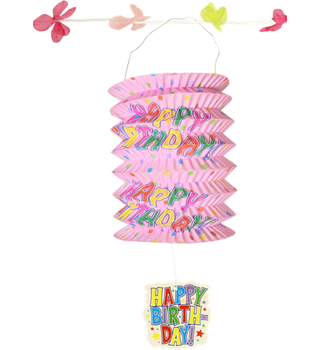 happy birthday lanterns pink or blue