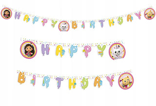 Gabby´s Dollhouse Happy Birthday Banner