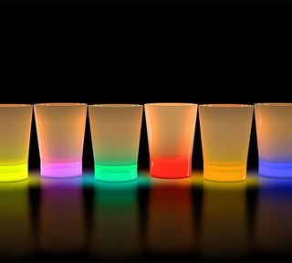 Glow shot glas 6-pack