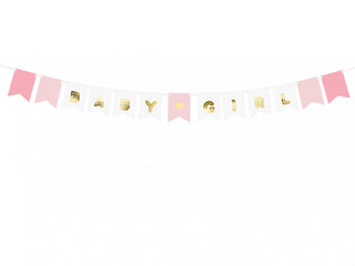 Paper garland Baby Girl Pink
