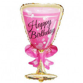 Folieballong Champagne happy birthday