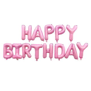 Happy Birthday folieballong girlang rosa