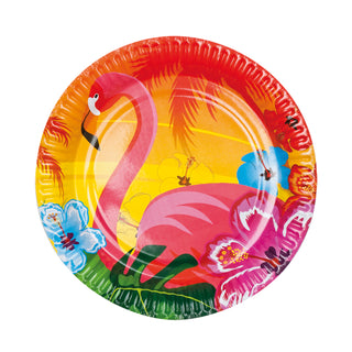 plates hibiscus hawaii theme 23cm