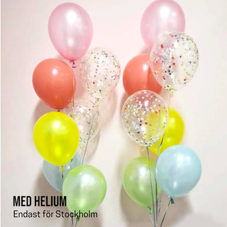 Helium Ballongbukett Konfetti 7st