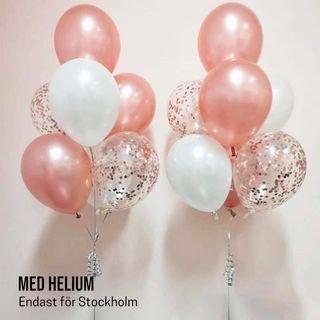Helium Ballongbukett Konfetti 7st