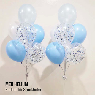 Helium Ballongbukett Konfetti 7st