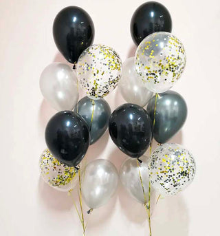 Helium Ballongbukett Konfetti 7st