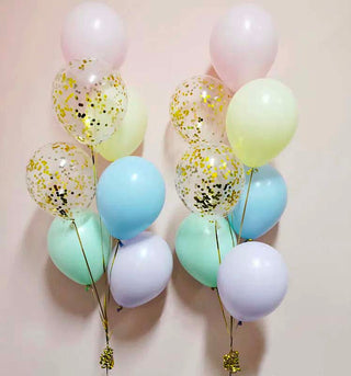 Helium Ballongbukett Konfetti 7st