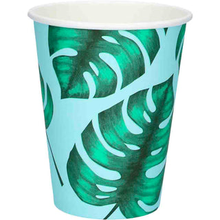 paper cups green tropical