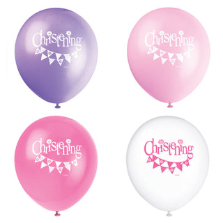 Christening Latexballonger Rosa 8-pack