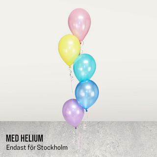 Helium ballongbukett 5st