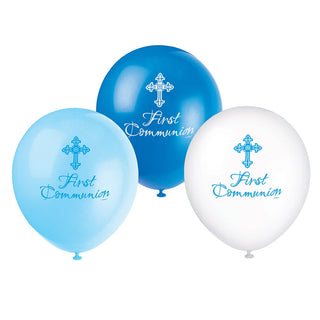 First Communion Latexballonger Blå 8-pack