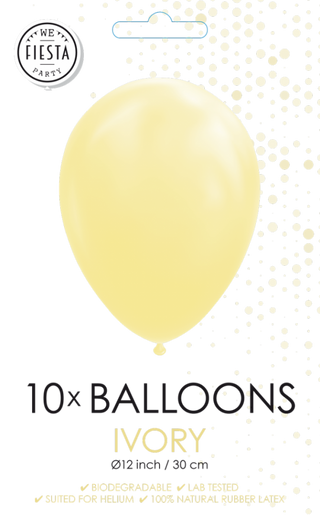 Latex balloons Plain yellow 10-pack