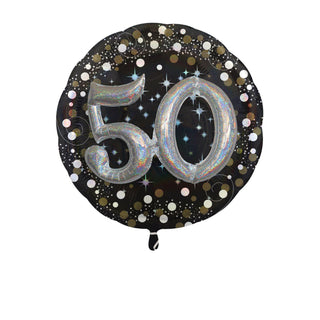 50 år 3D Heliumballong 68cm