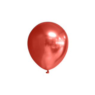 Latex miniballonger Chrome Röd 100-pack