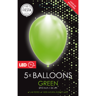 LED Ballonger Grön 10"