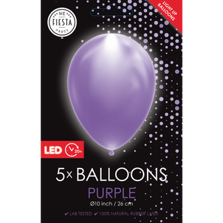 LED Balloons Purple 10"