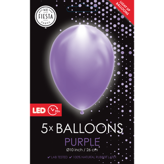 LED Ballonger Lila 10"