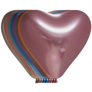 20st Chrome Multifärgad Hjärtformade ballonger