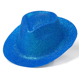 Minihat cowboy neo glitter blå