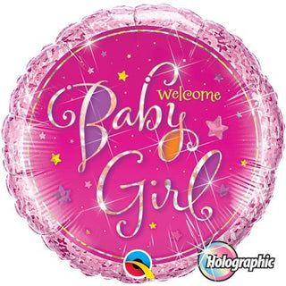 Welcome Baby Girl Heliumballong 18"