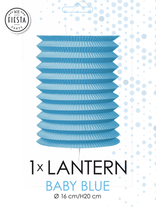 Light blue Lantern Oblong 16cm