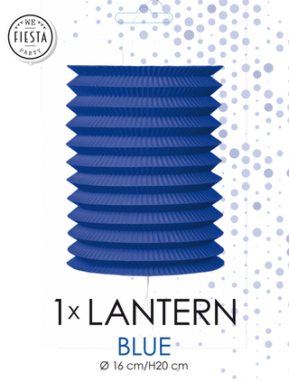 Blue Lantern Oblong 16cm
