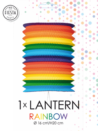 Rainbow lantern Oblong 16cm