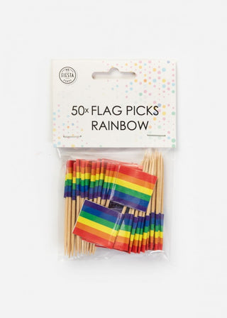 Cocktailflaggor 50-pack Pride