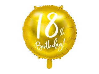 18 års Guld Heliumballong 18"