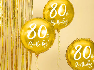 Heliumballong Guld 80 år