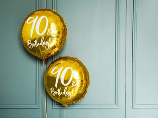 Heliumballong Guld 90 år