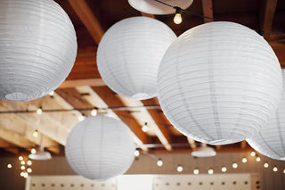 Paper lantern Round White 35cm