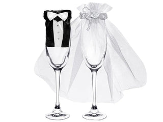 Champagneglas Bröllops Klädsel