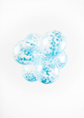 Latexballonger Konfetti Babyblå 12"