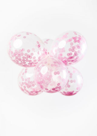 Latexballonger Konfetti Baby Rosa 12"