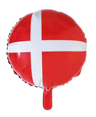 Danmark Flagga Heliumballong 18"