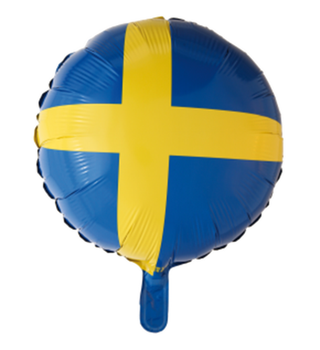 Sverige Flagga Heliumballong 18"tum