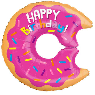 Happy Birthday Donut Foil Balloon 28"
