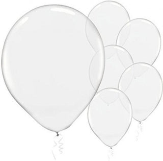 Latex ballonger transparent/genomskinlig 25-pack