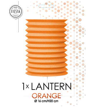 Orange Lykta Avlång 16cm