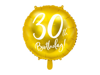 30 års Guld Heliumballong 18"