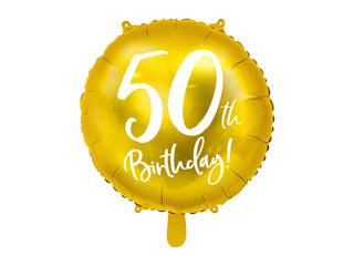 50 års Guld Heliumballong 18"