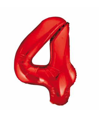 Siffer Heliumballong 86cm Röd