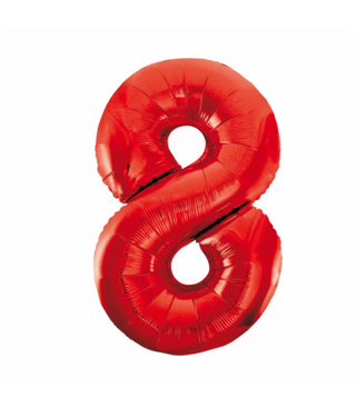 Siffer Heliumballong 86cm Röd