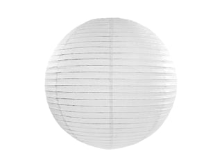 Round Cardboard Lantern White 35cm