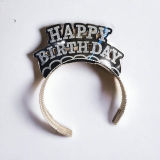 Happy birthday Paper Tiara Silver